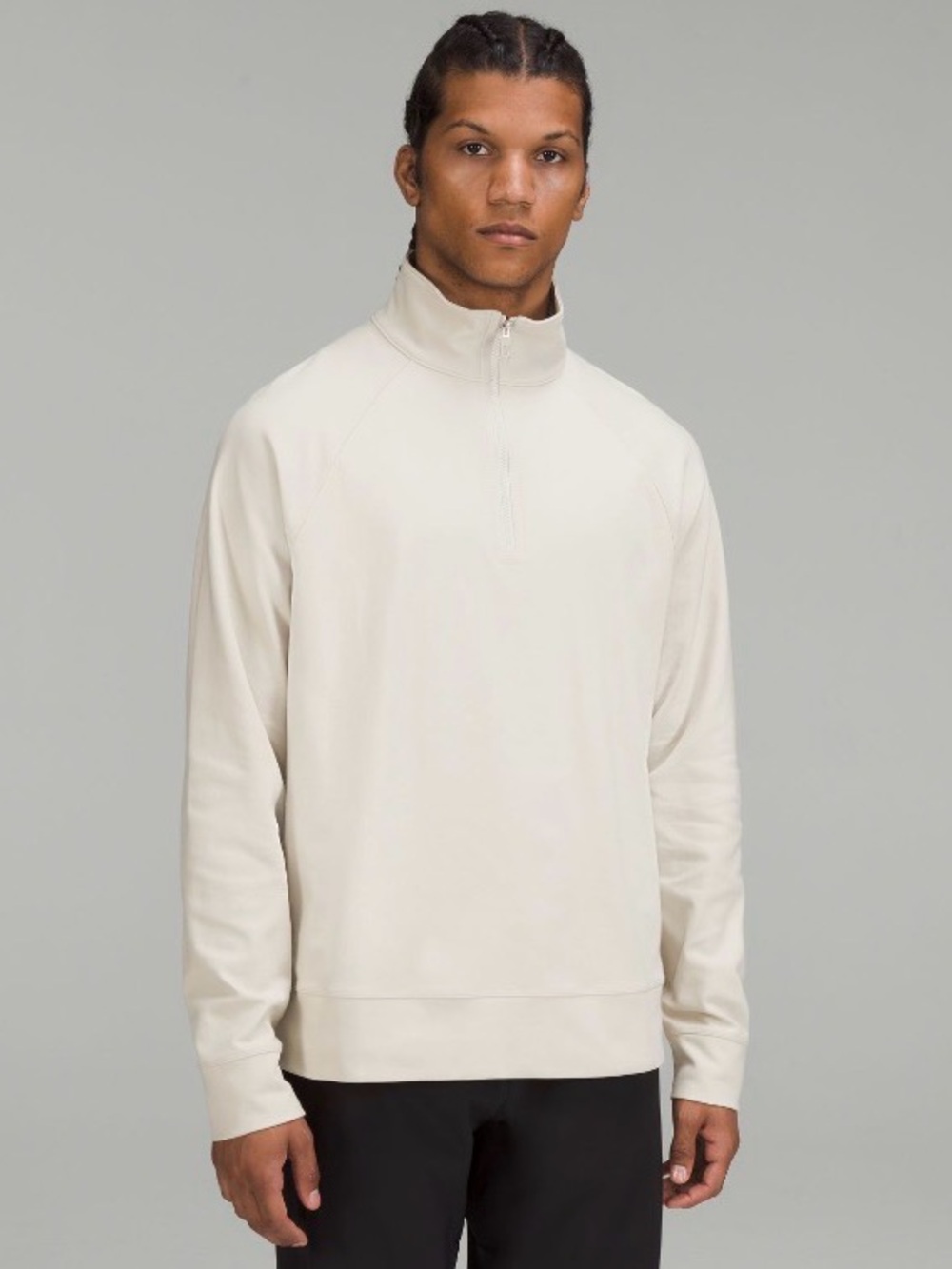 Lululemon Men’s Heavyweight Crepe
Half Zip in Ivory size Large